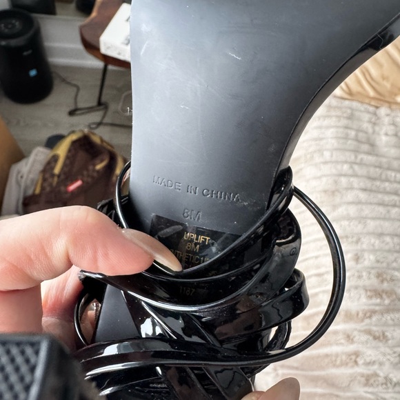 Steve Madden Black Strappy Women's Heels - Picture 4 of 4